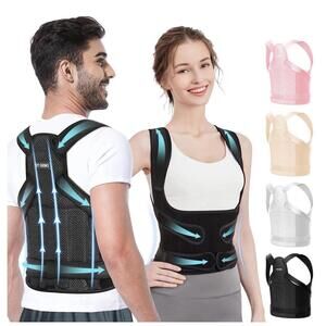 Fit Geno Back Brace Posture Corrector Gray Size S (Waist 26–34") Unisex
